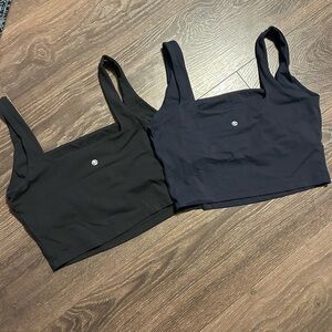 CRZ YOGA Black and Navy Sports Bras